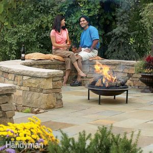 Build a Flagstone and Stone Block Patio